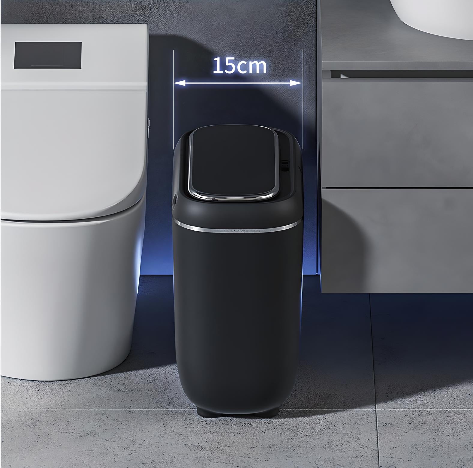 14L Smart Sensor Trash Bin with Automatic Lid and Water-Resistant Design